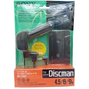 Sony Car Battery Cord with Car Connecting Pack for Discman DCC-E25CP 1993 Sealed